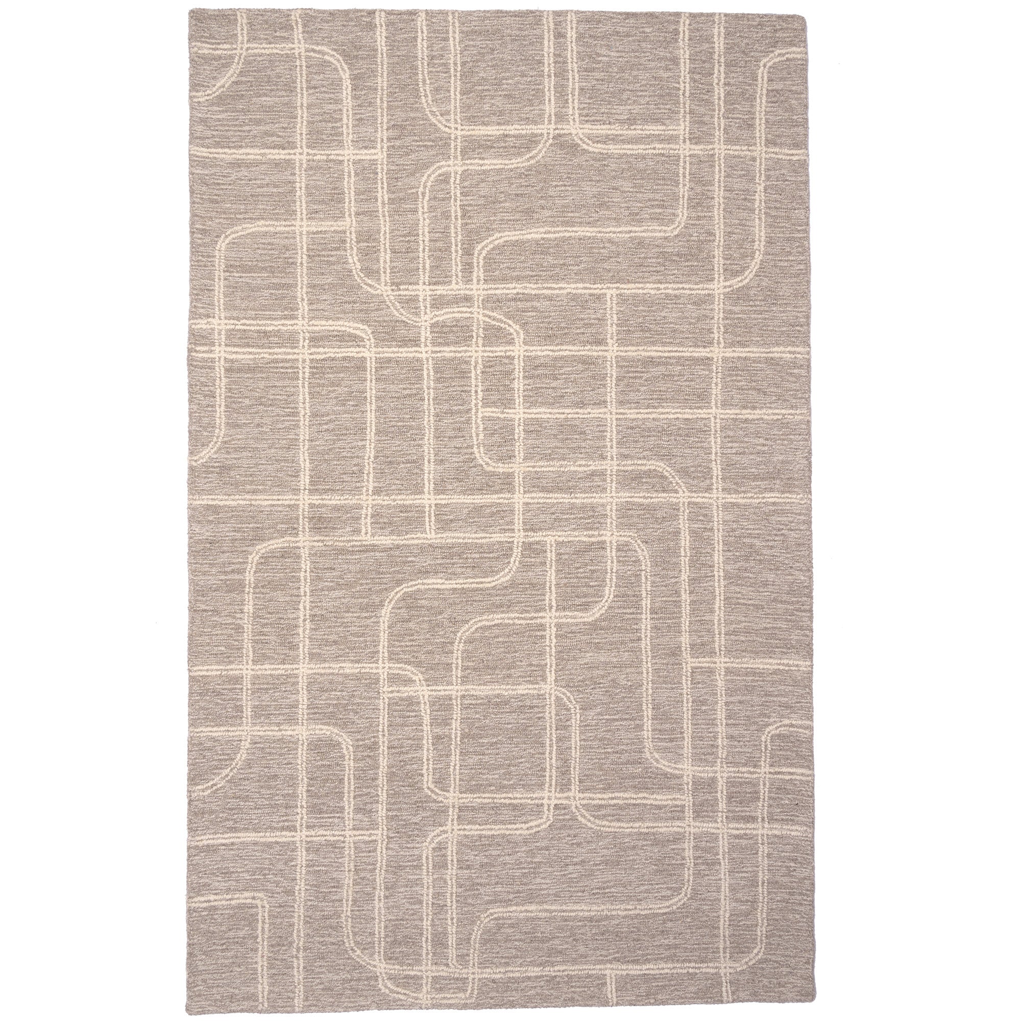 Lineas Graphite Hand Tufted Rug Rectangle image