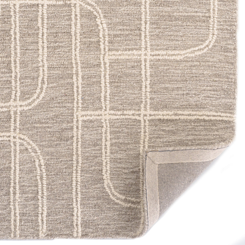 Lineas Graphite Hand Tufted Rug Rectangle Back image