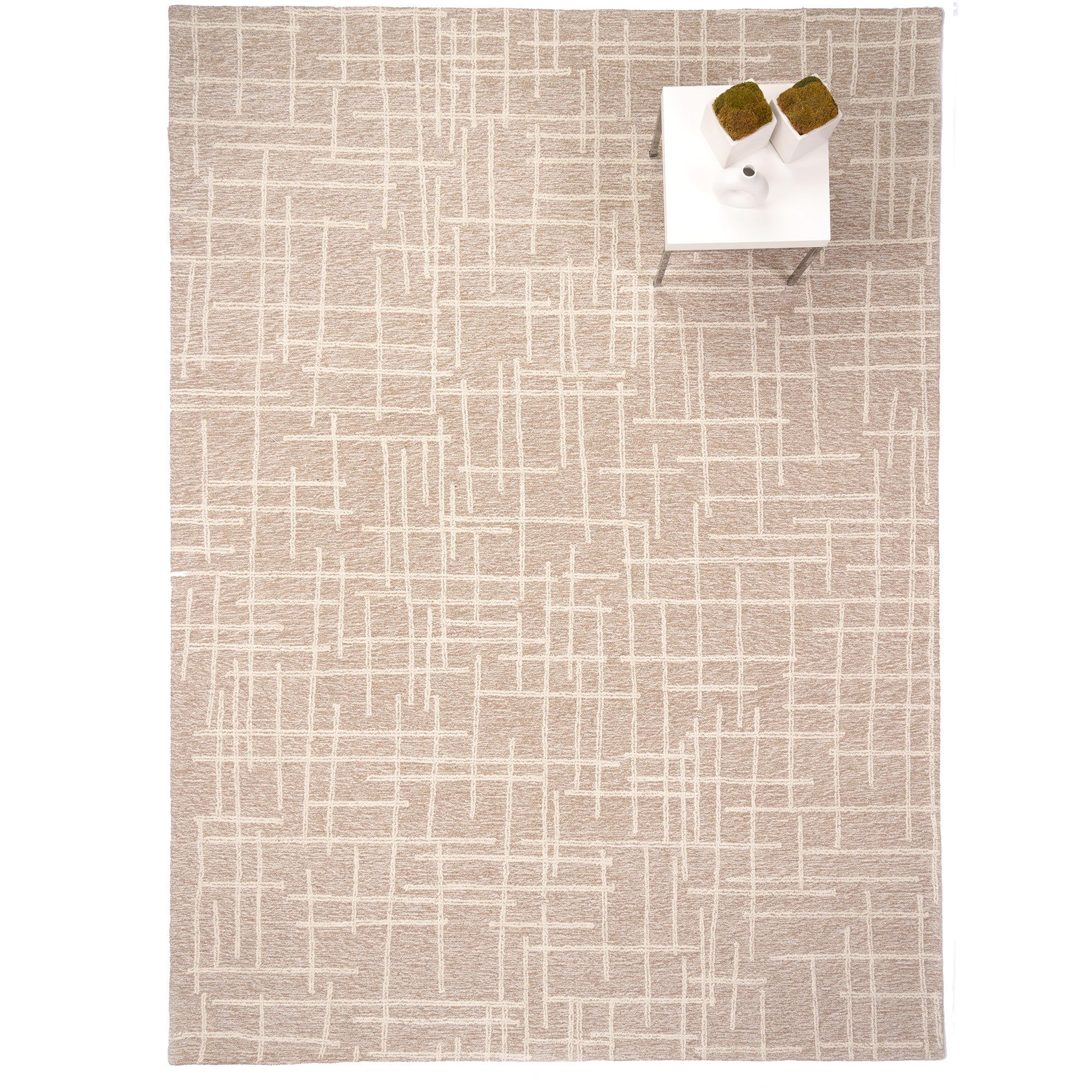 Lineas Canvas Hand Tufted Rug Rectangle image