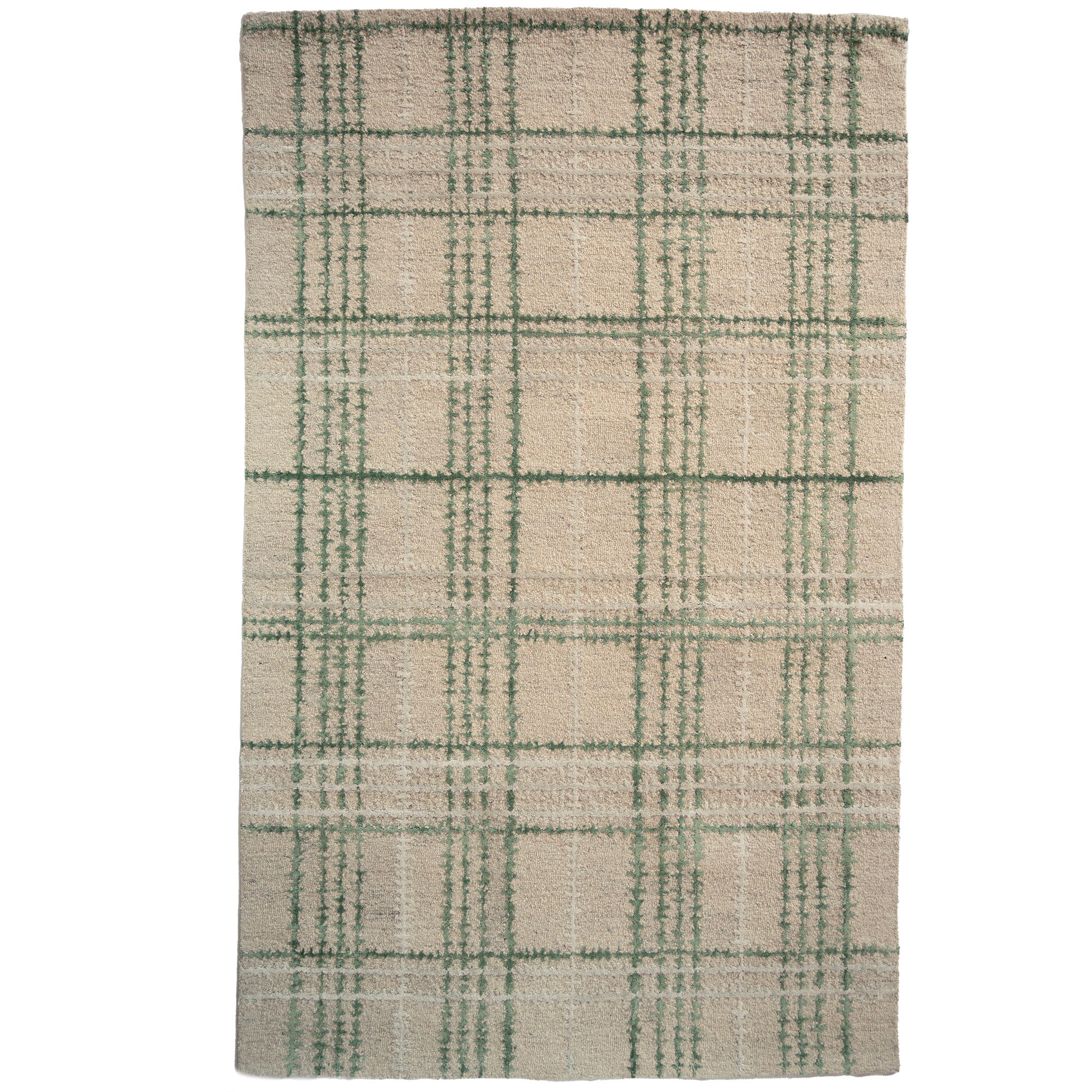 Tartan Moss Hand Tufted Rug Rectangle image