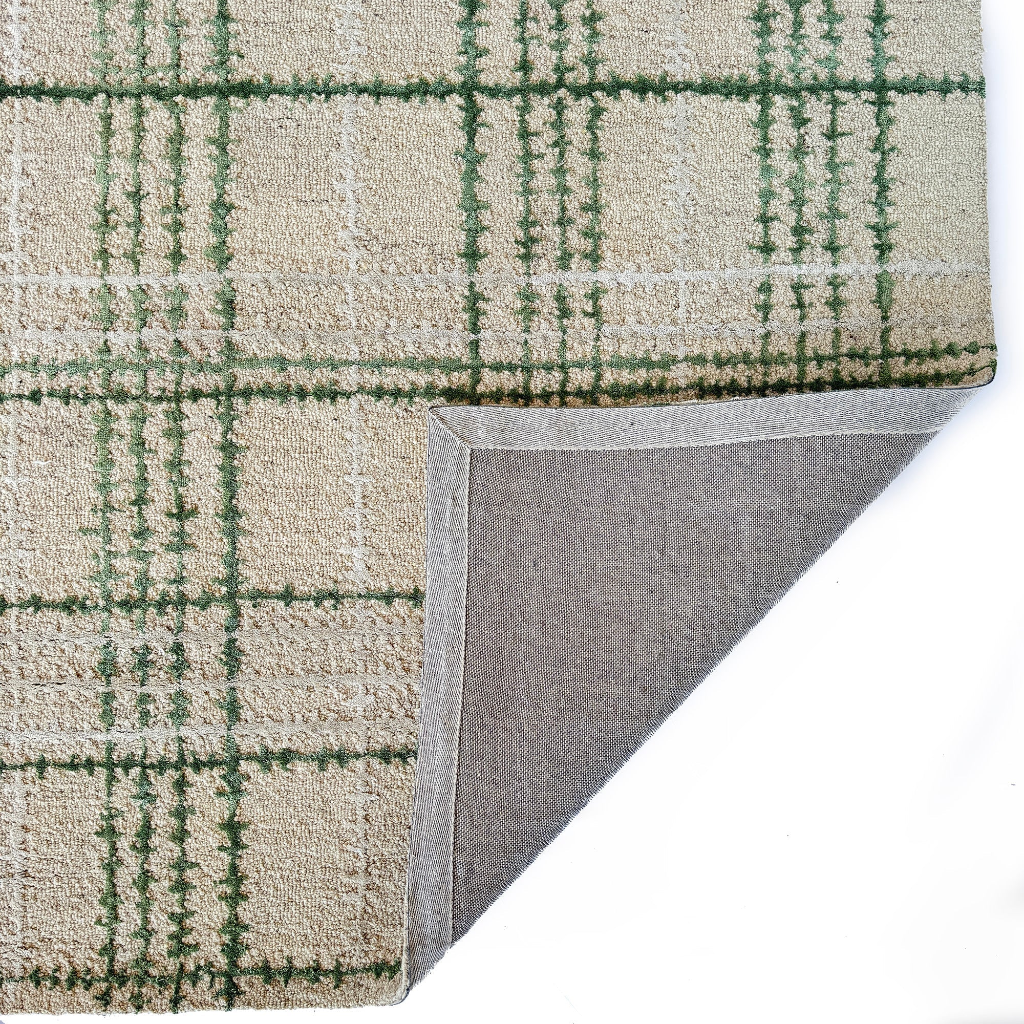 Tartan Moss Hand Tufted Rug Rectangle image