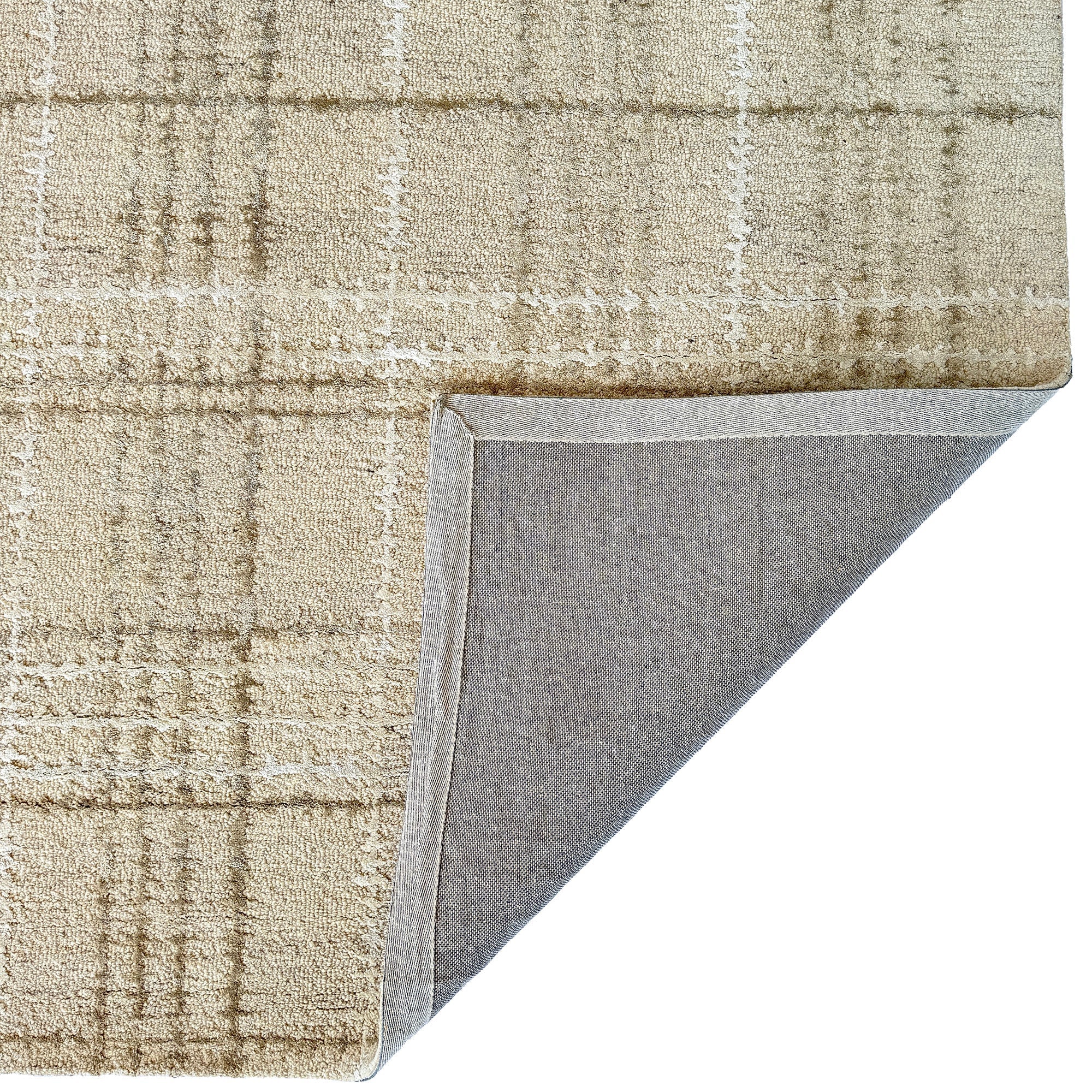 Tartan Neutral Hand Tufted Rug Rectangle image