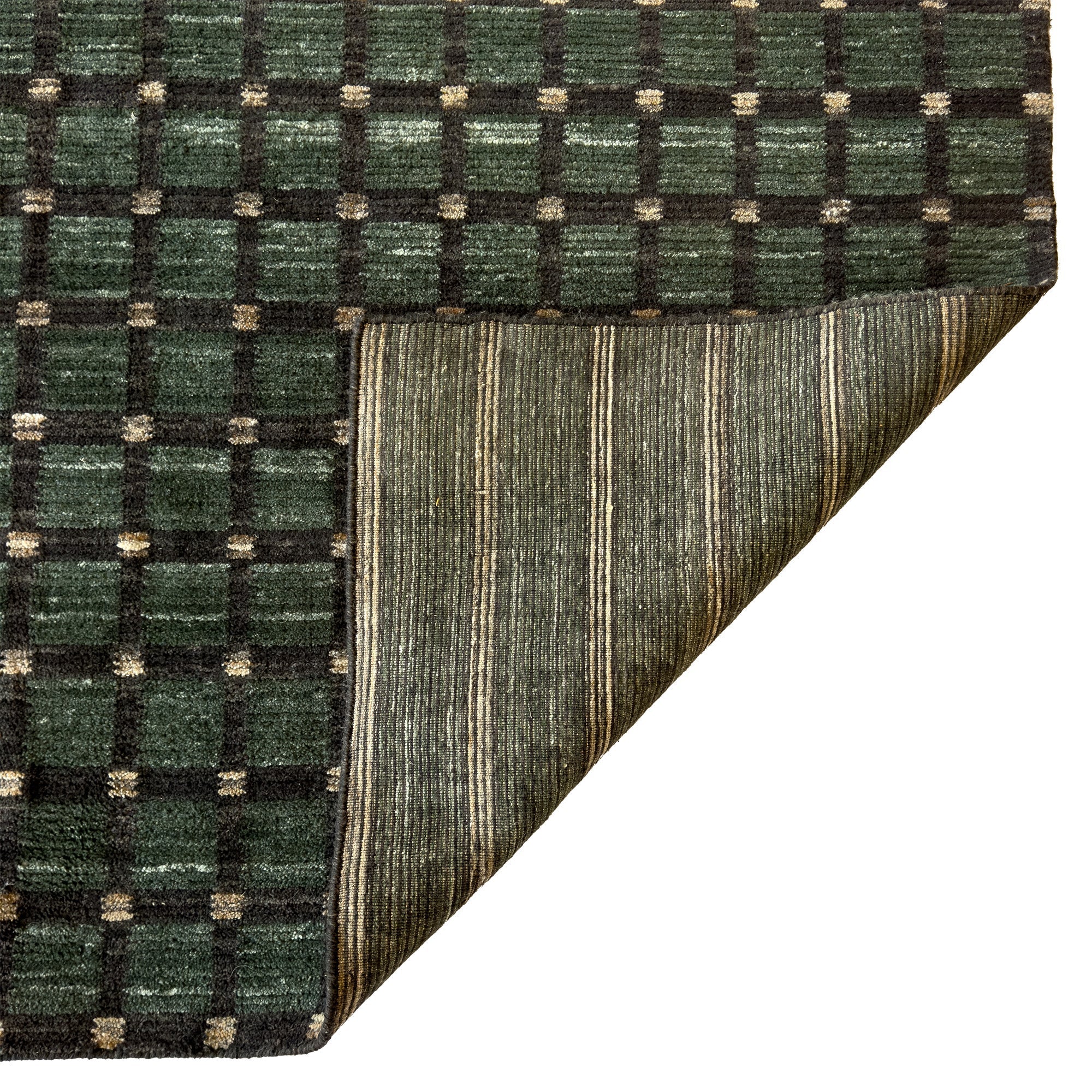 Tattersall Jade Hand Loomed Area Rug Rectangle image