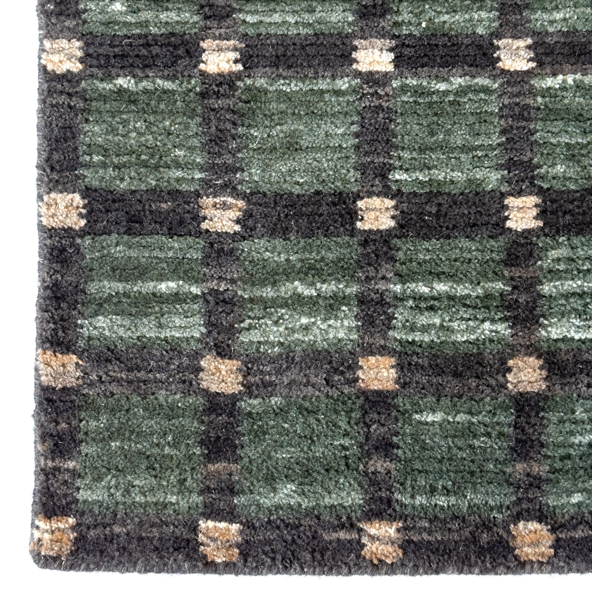 Tattersall Jade Hand Loomed Area Rug Rectangle image