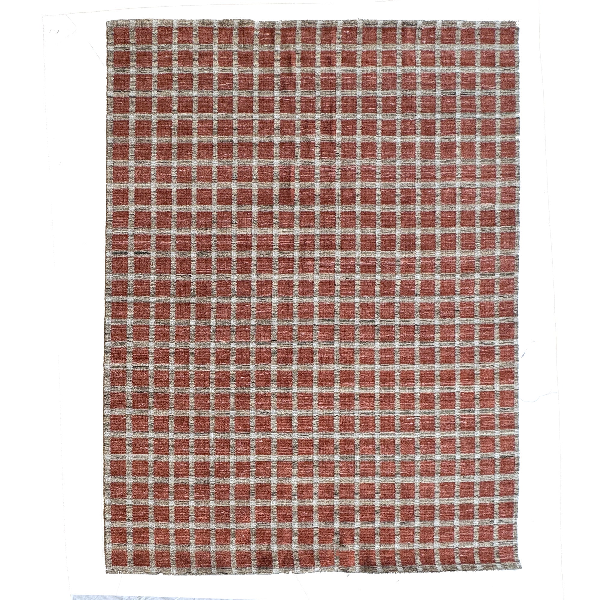 Tattersall Brick Hand Loomed Area Rug Rectangle image