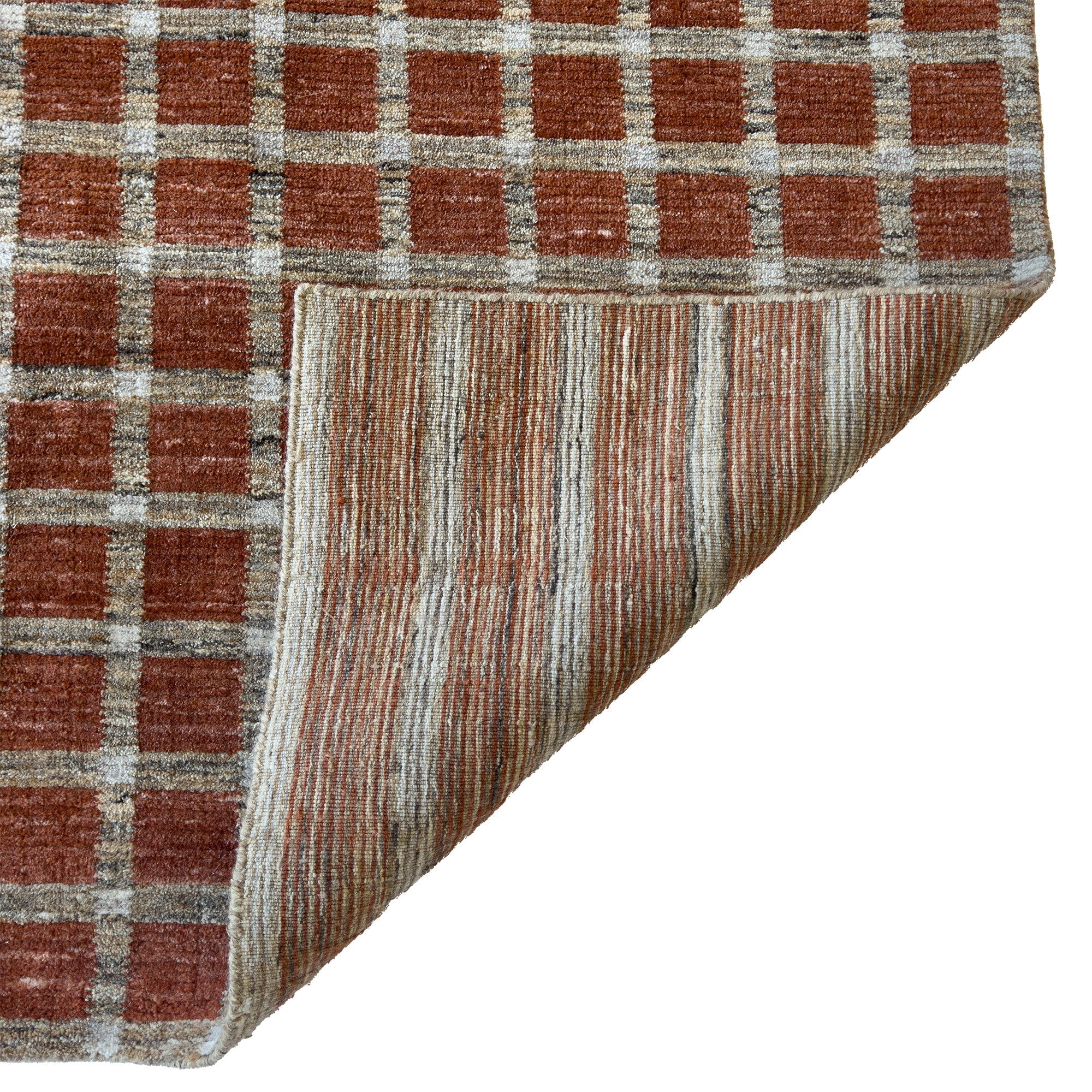 Tattersall Brick Hand Loomed Area Rug Rectangle image