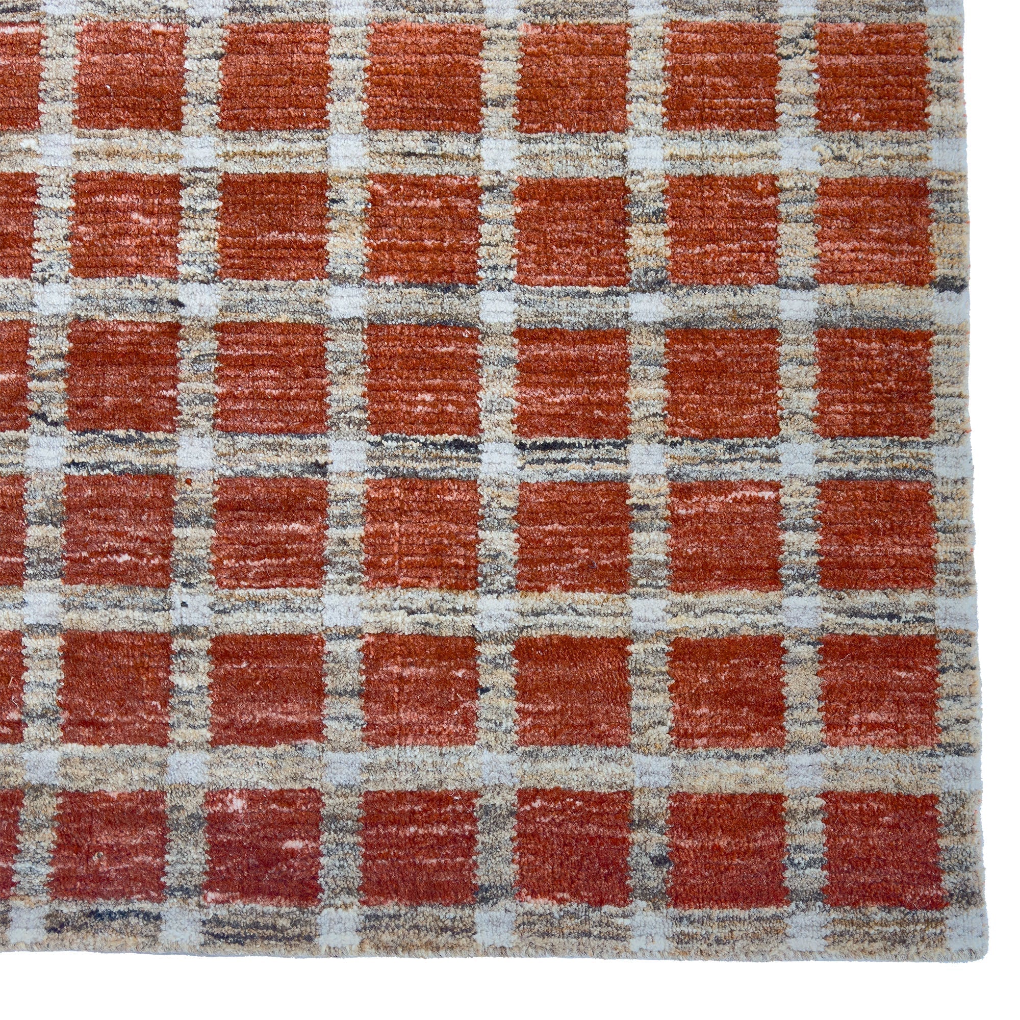 Tattersall Brick Hand Loomed Area Rug Rectangle image