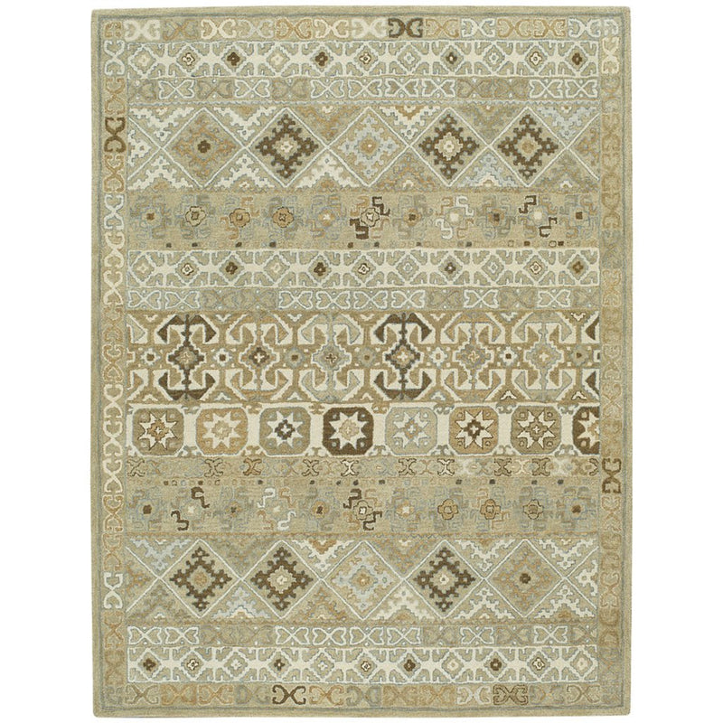 Izmir-Afghan Beige Multi Hand Tufted Rug Rectangle image