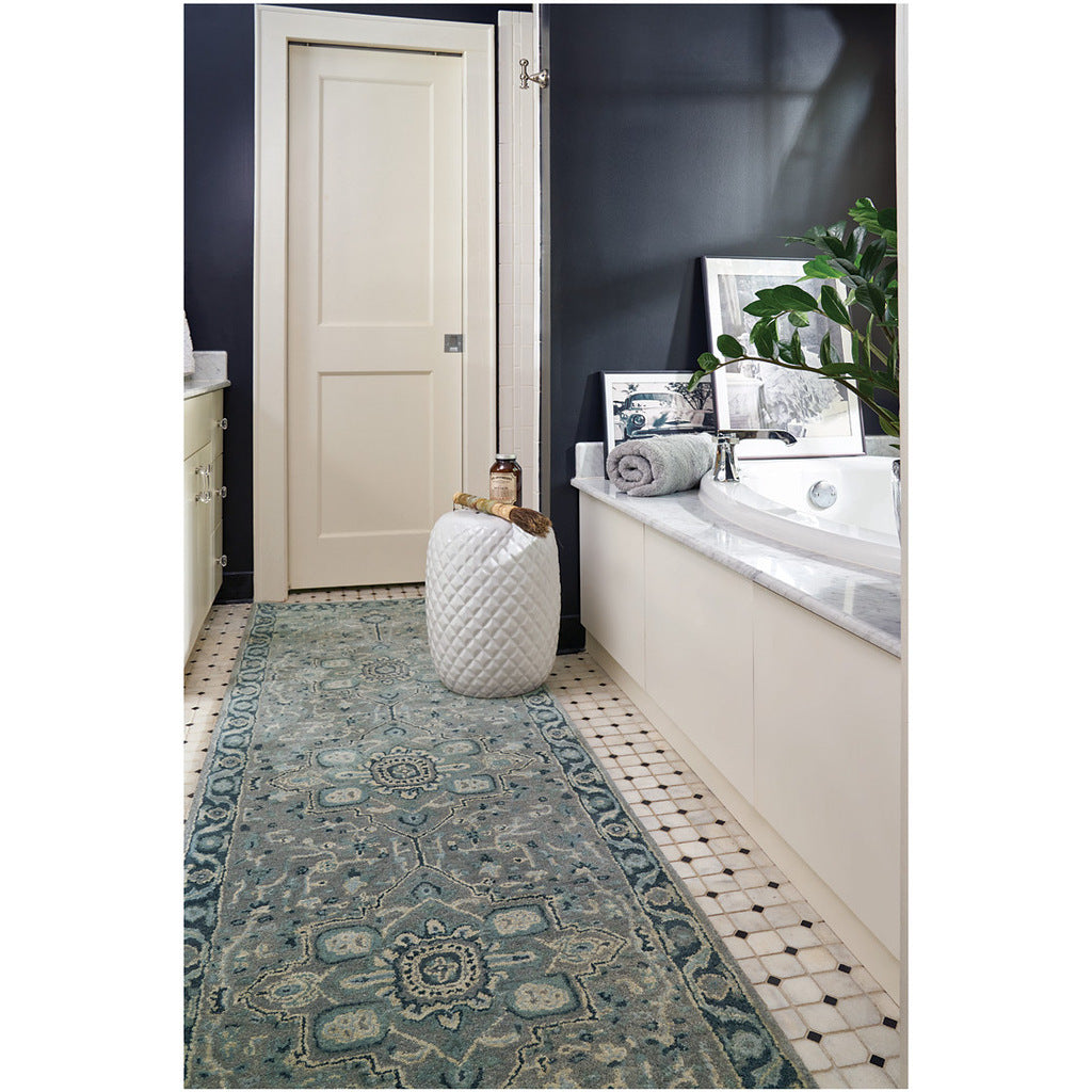 Izmir-Serapi Grey Blue Hand Tufted Rug Rectangle image