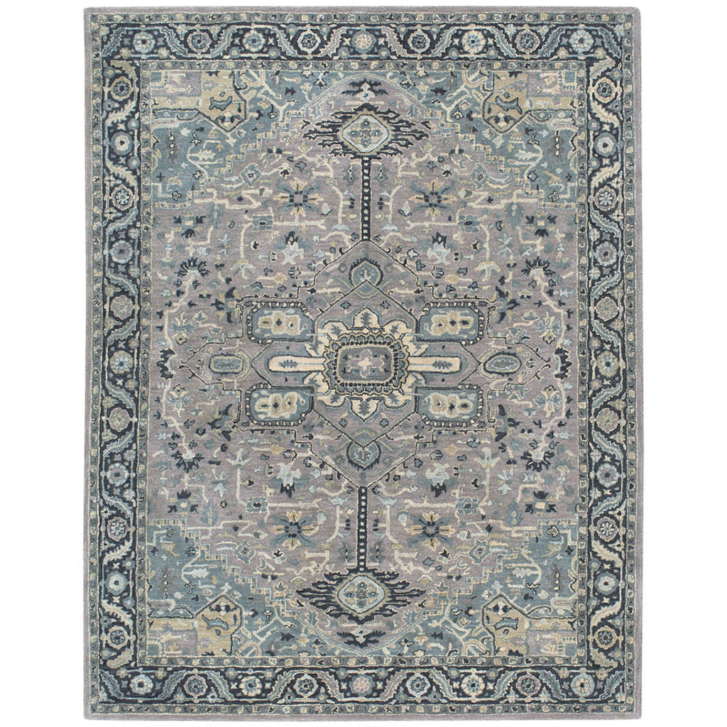 Izmir-Serapi Grey Blue Hand Tufted Rug Rectangle image