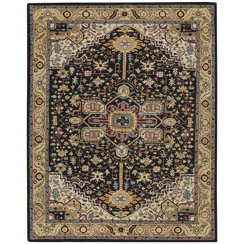 Izmir-Serapi Black Gold Hand Tufted Rug Rectangle image