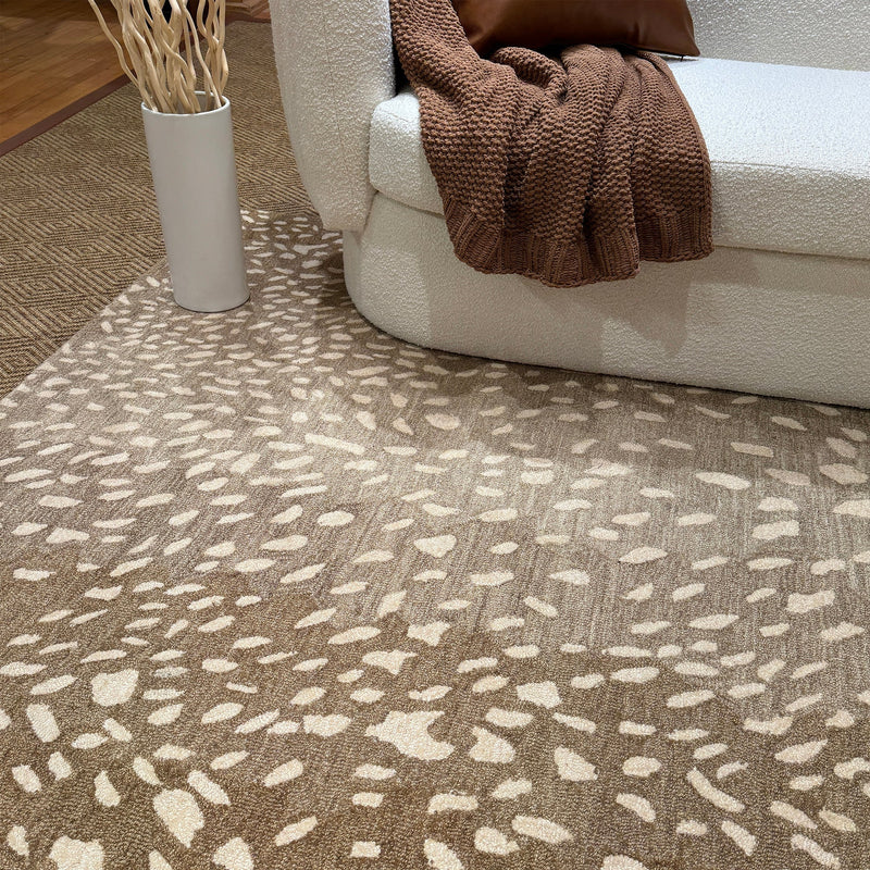 Serengeti-Antelope Beige Hand Tufted Rug Rectangle Roomshot image