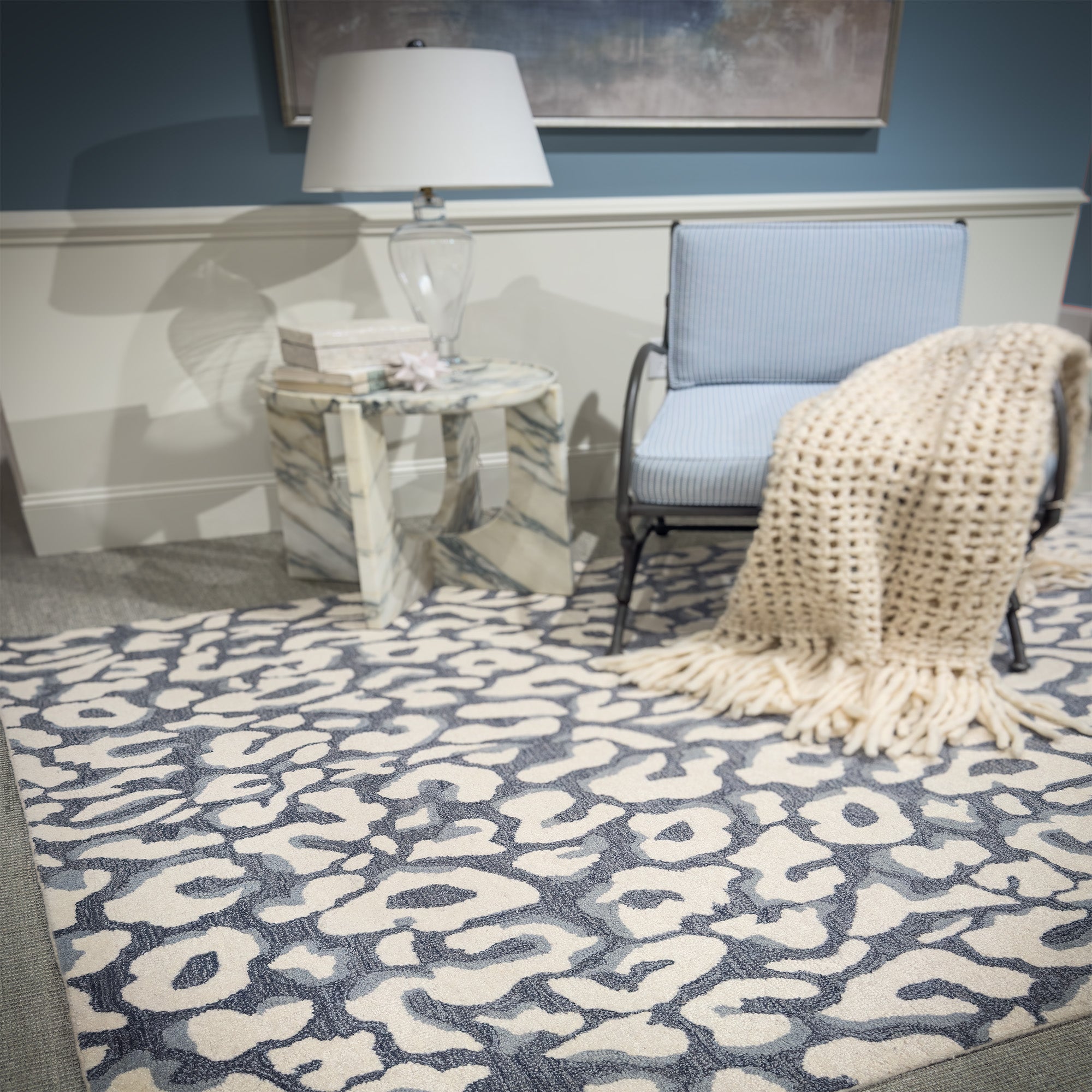 Serengeti-Leopard Sky Hand Tufted Rug Rectangle image