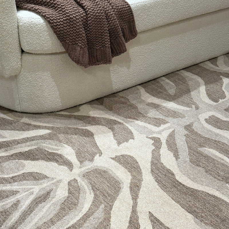 Serengeti-Zebra Ash Hand Tufted Rug Rectangle Roomshot image