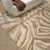 Serengeti-Zebra Beige Hand Tufted Rug Rectangle Roomshot image