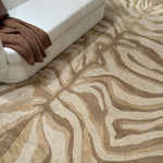 Serengeti-Zebra Beige Hand Tufted Rug Rectangle Roomshot image