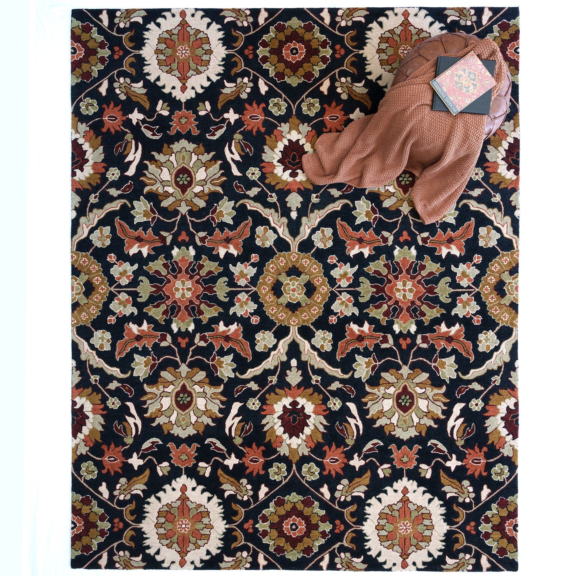 Azari-Keshan Ink Hand Tufted Rug Rectangle image