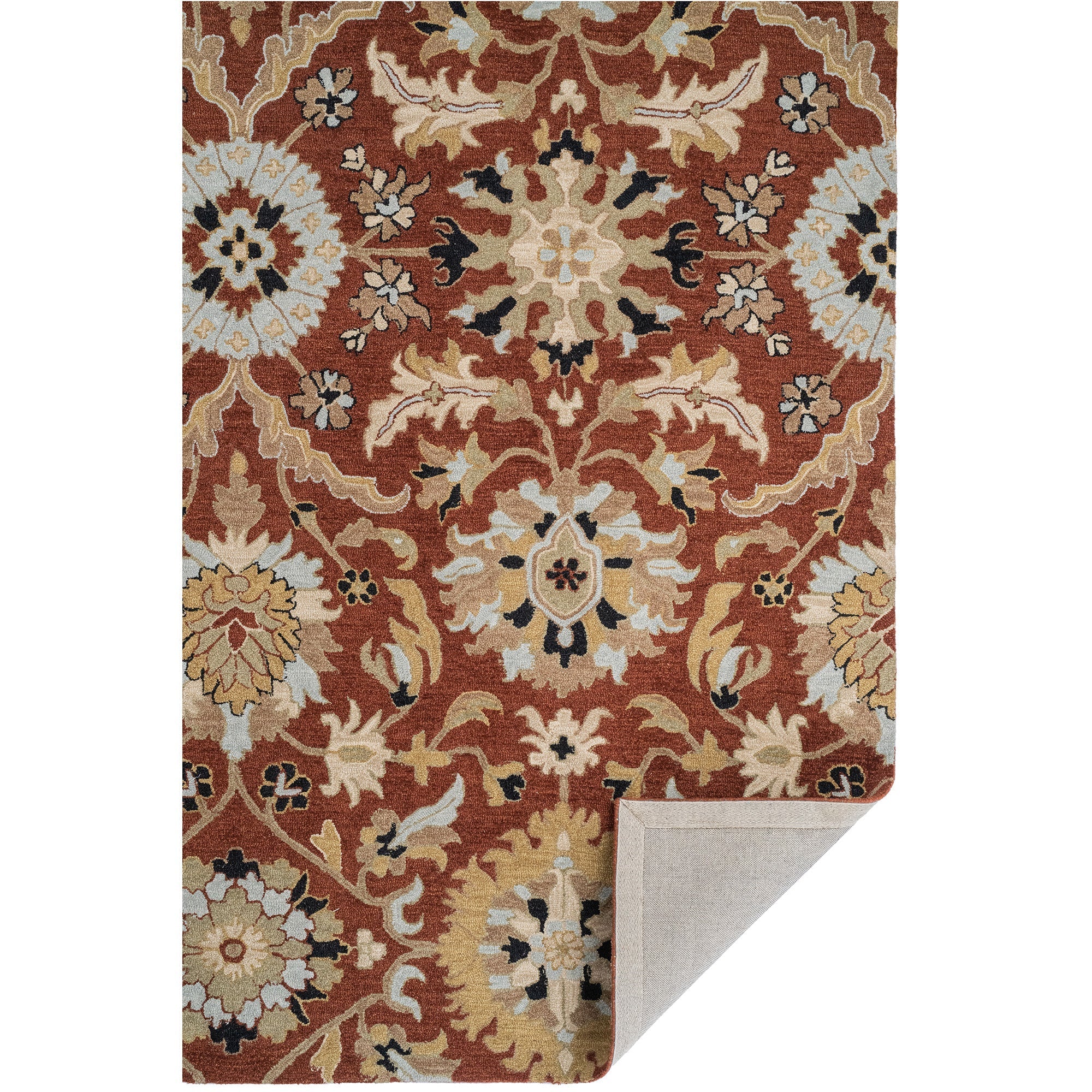 Azari-Keshan Terra Cotta Hand Tufted Rug Rectangle image