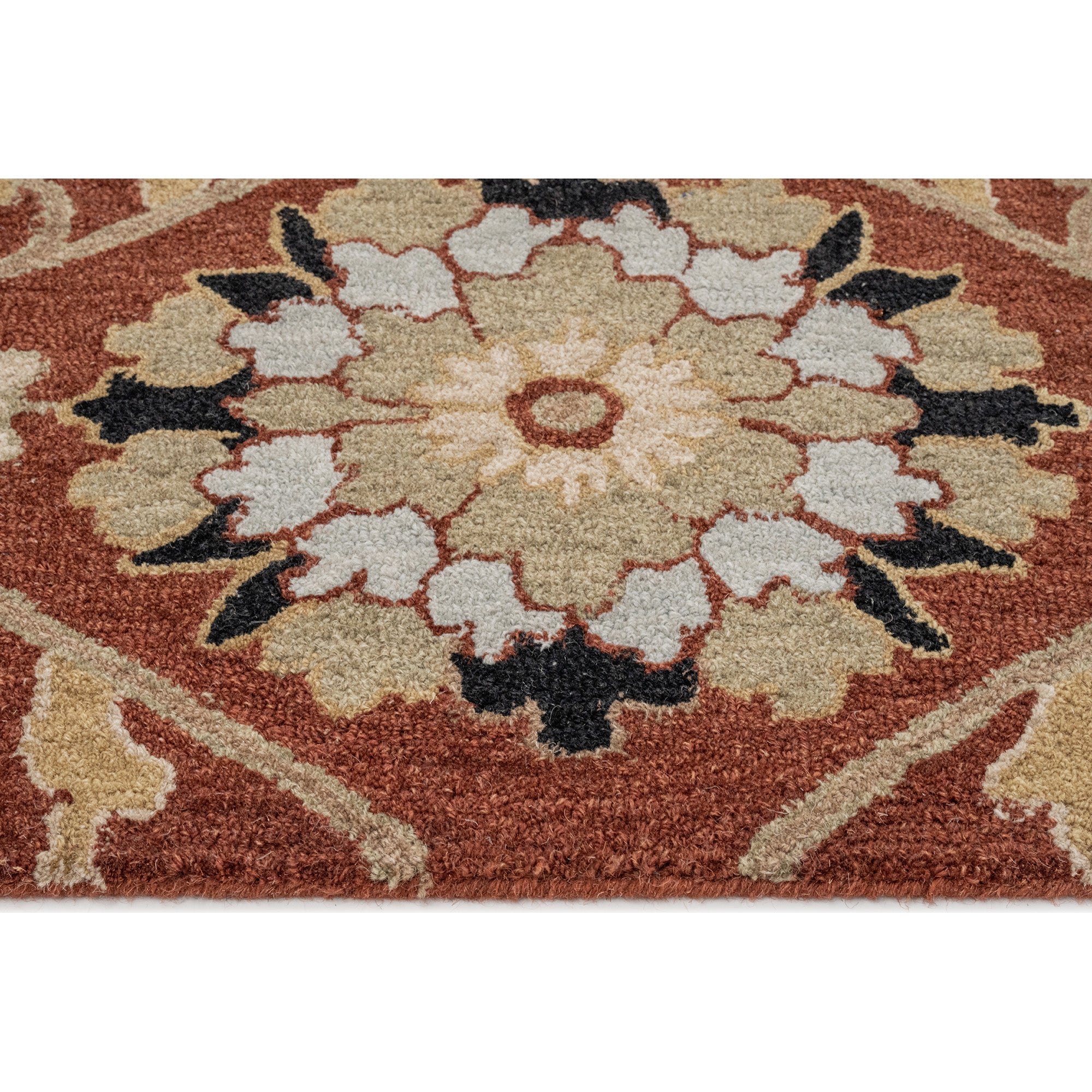 Azari-Keshan Terra Cotta Hand Tufted Rug Rectangle image