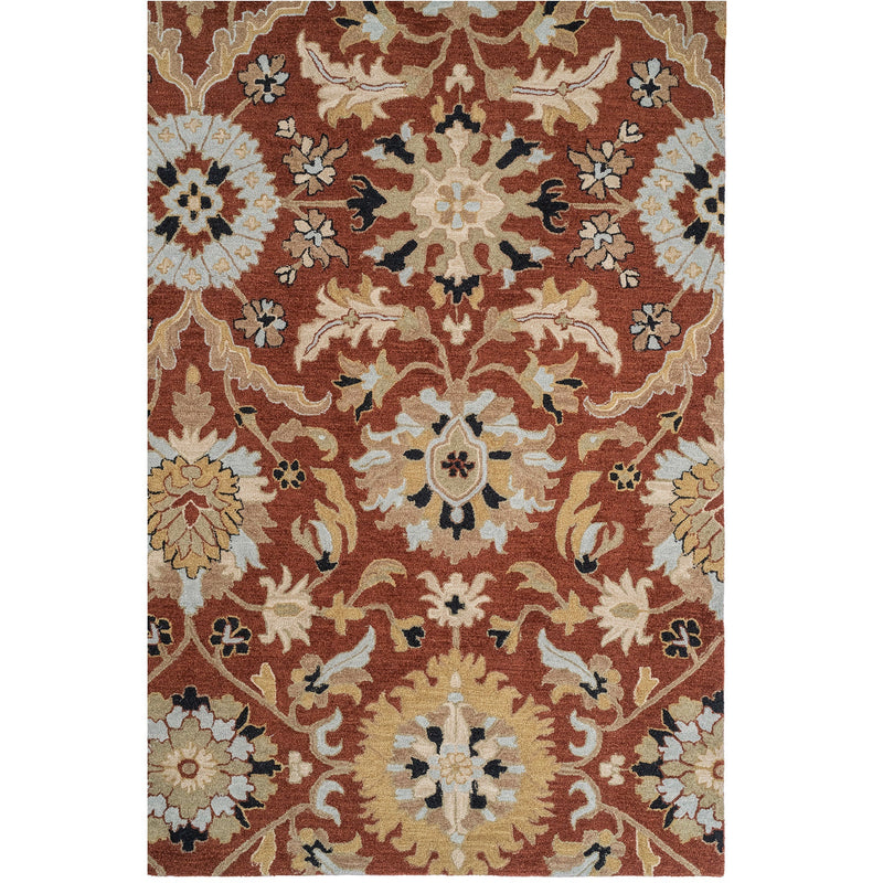 Azari-Keshan Terra Cotta Hand Tufted Rug Rectangle Corner image