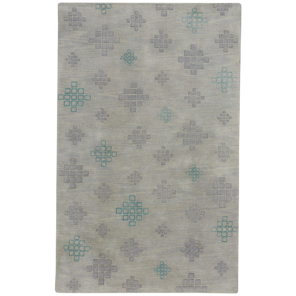 Glace Silver Grey Hand Tufted Rug Rectangle image