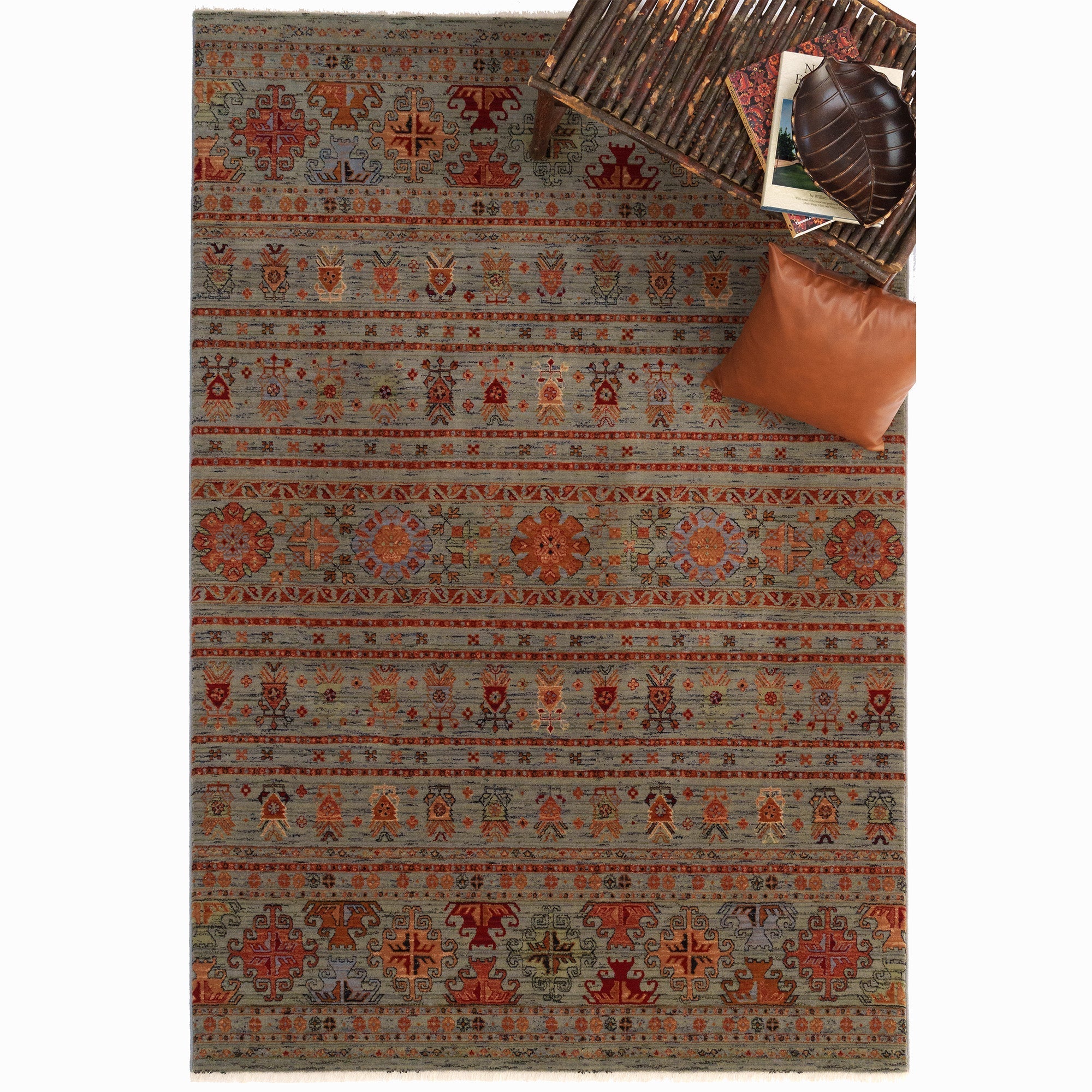 Lineage-Kilim Cadet Blue Machine Mad Rectangle image