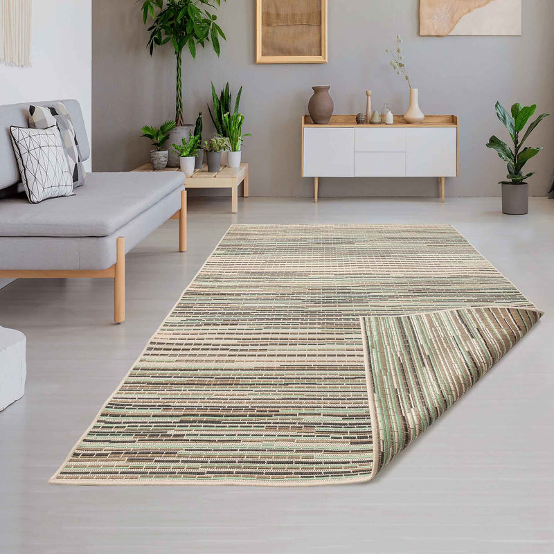 Cliffside Striation Machine Woven Rug Rectangle Roomshot image