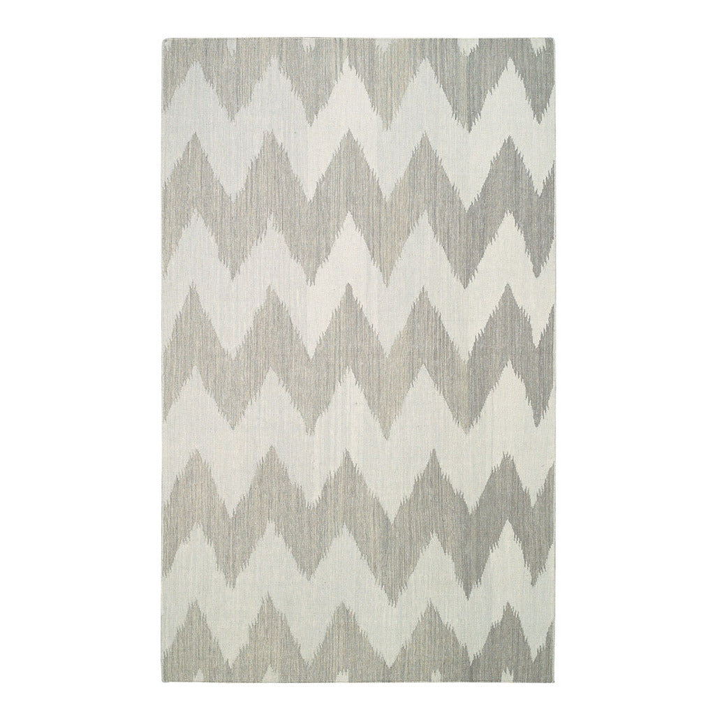 Wild Chev Stone Flat Woven Rug Rectangle image