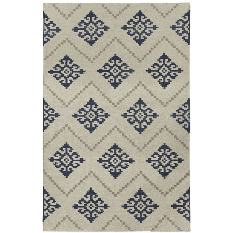 Sno Bokrum Blue Flat Woven Rug Rectangle image