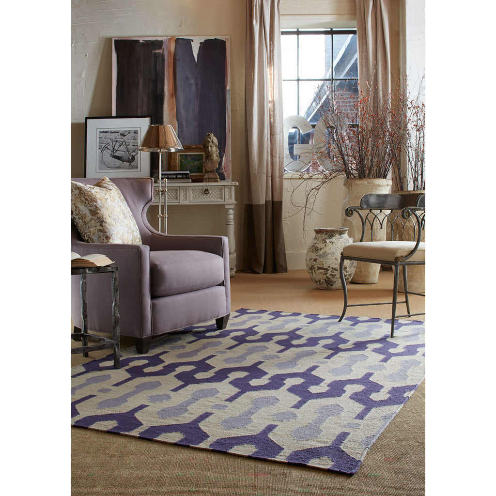 L'Alhambra Mulberry Lilac Flat Woven Rug Rectangle image