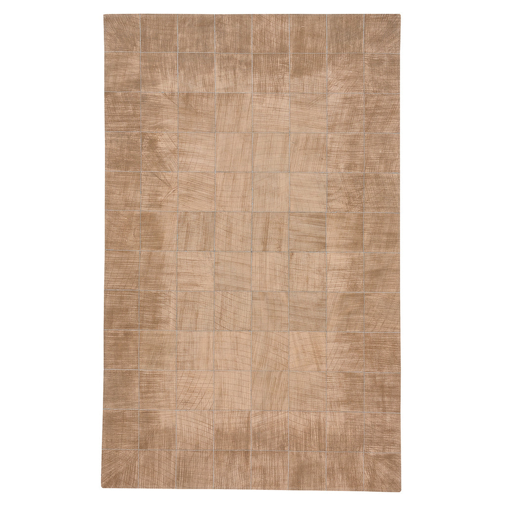 Laramie-Brushed Blocks Copper Flat Woven Rug Rectangle image