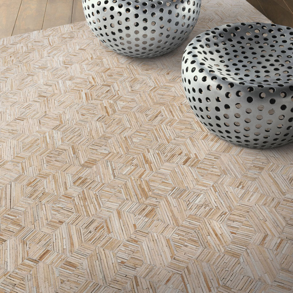 Laramie-Polygon Mushroom Flat Woven Rug Rectangle image