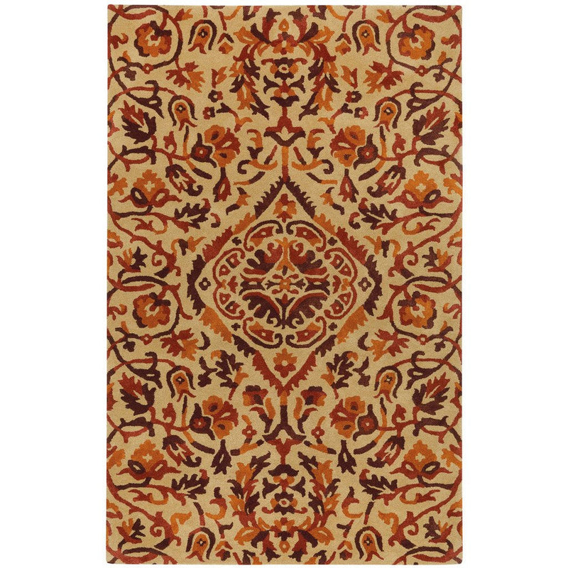 Monte Carlo Wheat Persimmon Hand Tufted Rug Rectangle image