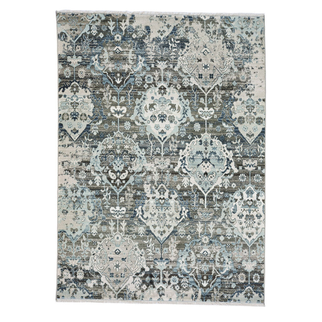 Landis-Isfahan Charcoal Machine Woven Rug Rectangle image