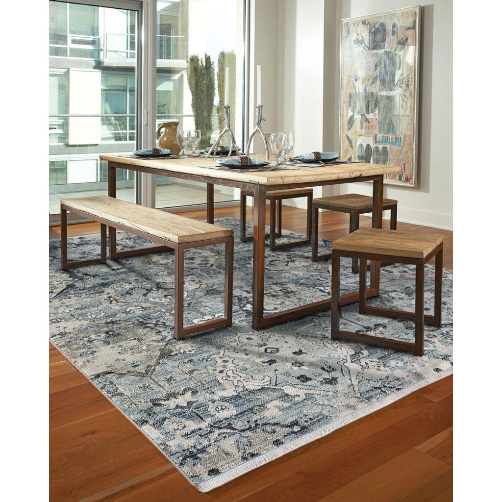 Landis-Isfahan Slate Blue Machine Woven Rug Rectangle image