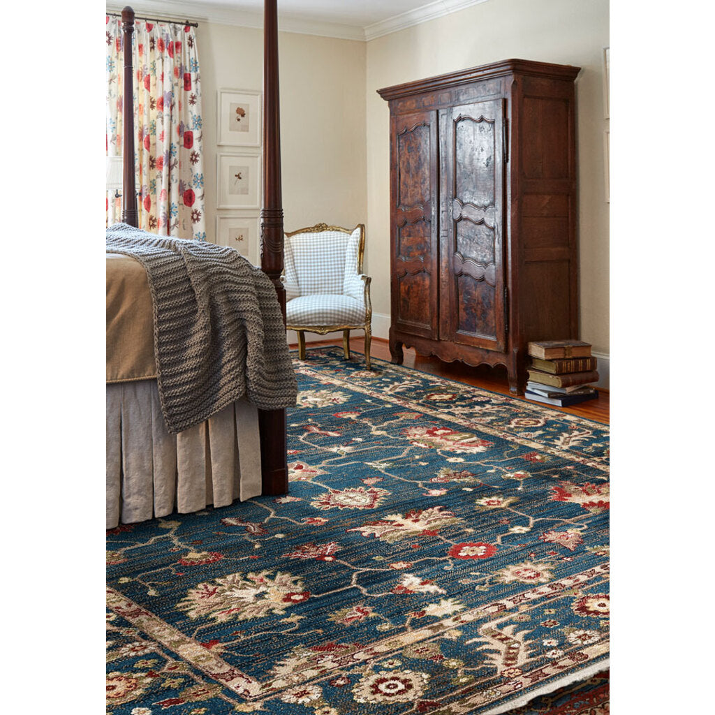 Landis-Keshan Cerulean Blue Machine Woven Rug Rectangle image