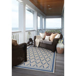 Finesse-Lattice Capri Blue Machine Woven Rug Rectangle image