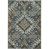 Beckett-Diamond Blue Gold Machine Woven Rug Rectangle image