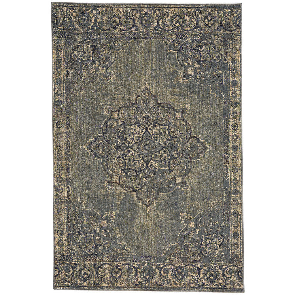 Austin-Kirman Mist Green Machine Woven Rug Rectangle image