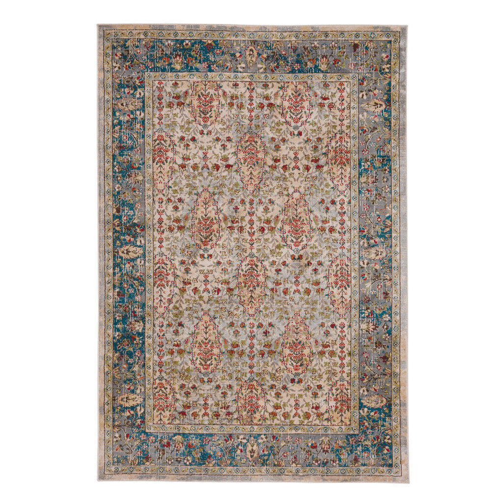 Taraji-Tabriz Ivory BLue Machine Woven Rug Rectangle image