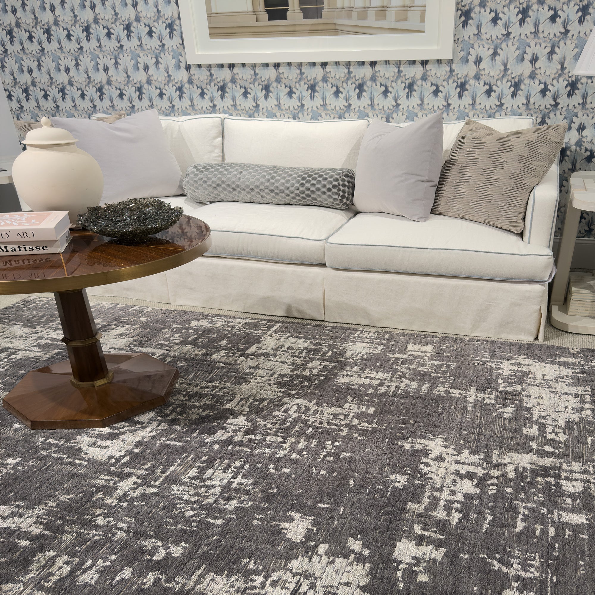 Antissa Coal Hand Loomed Area Rug Rectangle image