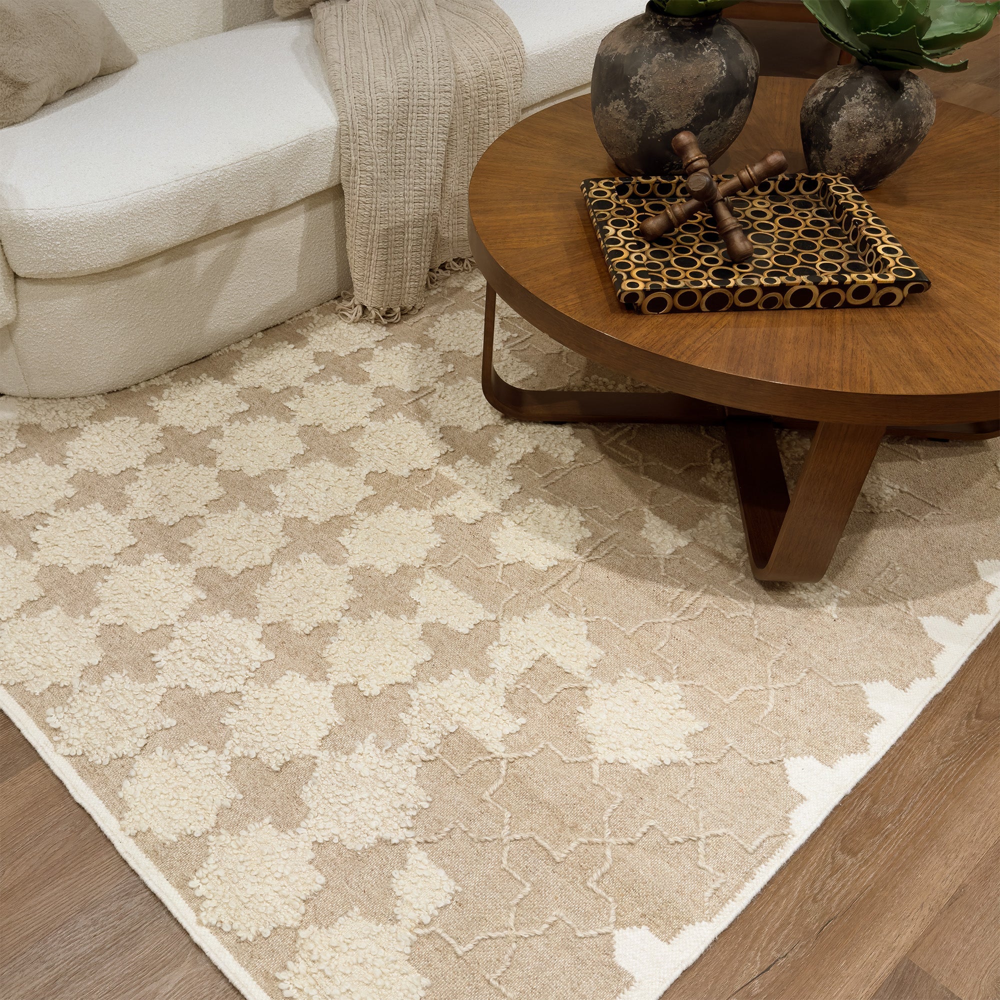 Rabat Putty Hand Woven Area Rug Rectangle image