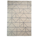 Geometrics Ivory Navy Hand Woven Area Rug Rectangle image