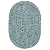 Sea Glass Ocean Blue Braided Rug Oval image