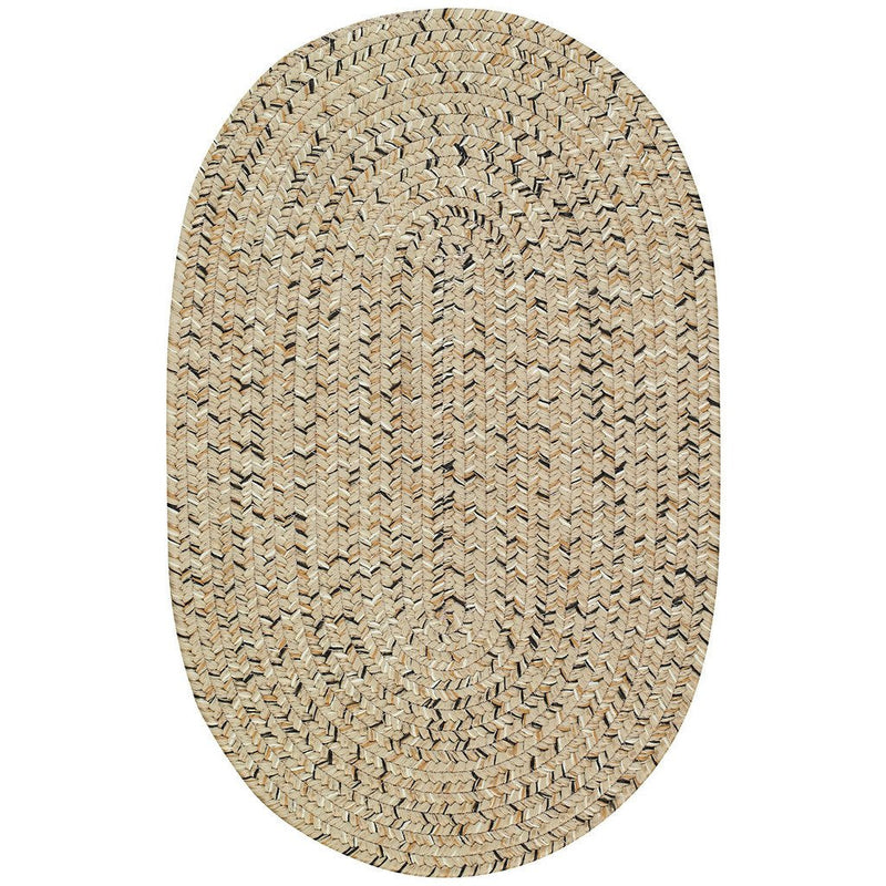 Sea Glass Shell Braided Rug Oval image