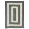 Timeless Gray Braided Rug Concentric image