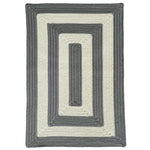 Timeless Gray Braided Rug Concentric image