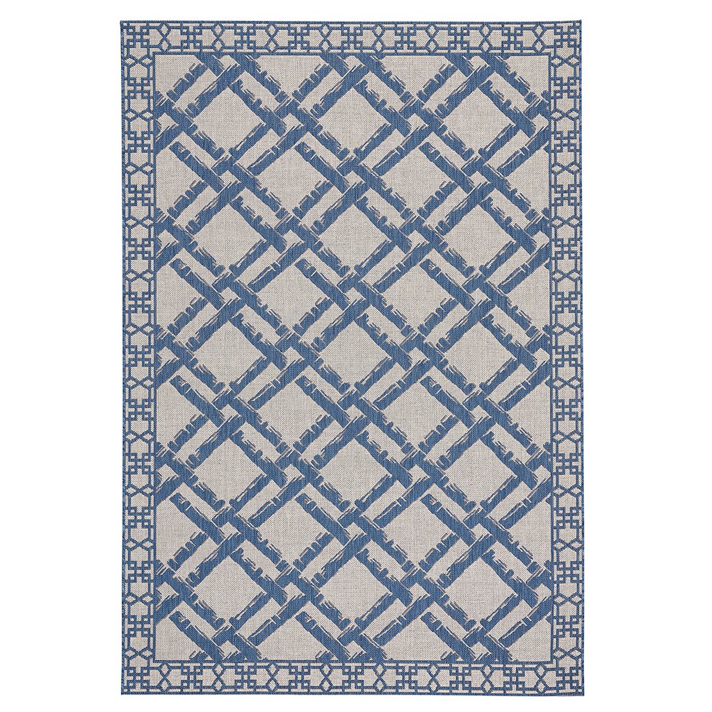 Finesse-Bamboo Trellis Capri Blue