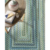 Homecoming Sky Blue Braided Rug Concentric Roomshot image