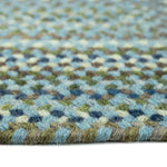 Homecoming Sky Blue Braided Rug Concentric Cross Section image